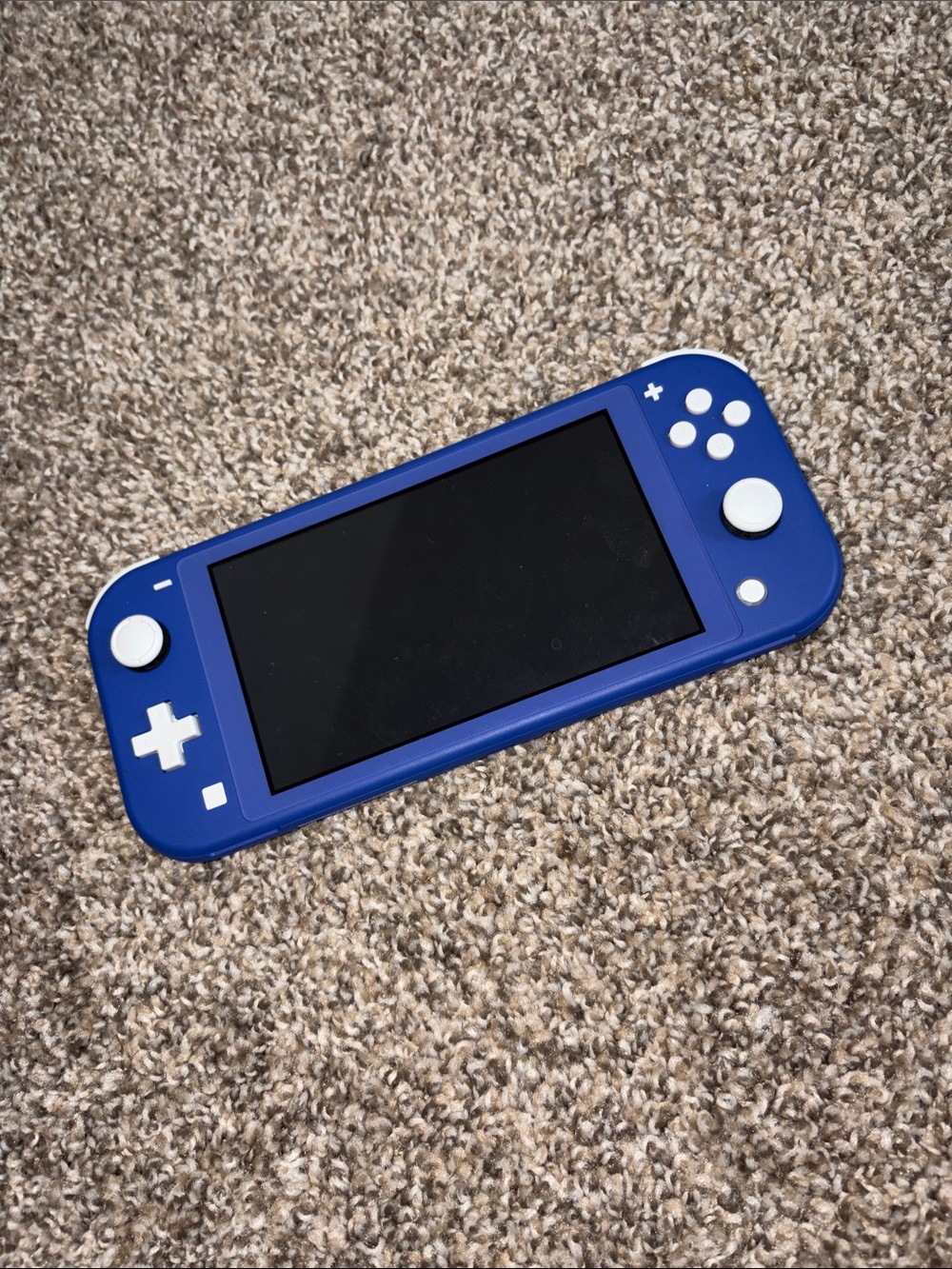 Blue Handheld Gaming Console with White Controls